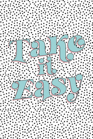 Take it Easy Black Ornate Wood Framed Art Print with Double Matting by JJ Design