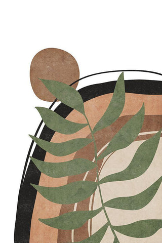 Abstract Rainbow White Modern Wood Framed Art Print with Double Matting by JJ Design