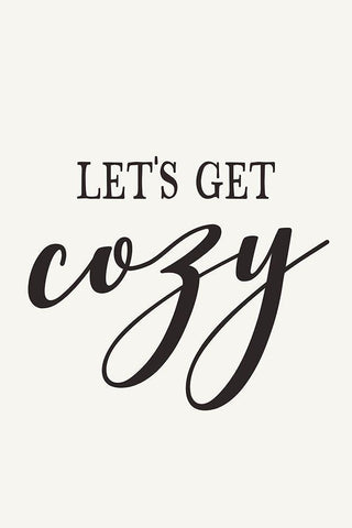 Lets Get Cozy Black Ornate Wood Framed Art Print with Double Matting by JJ Design