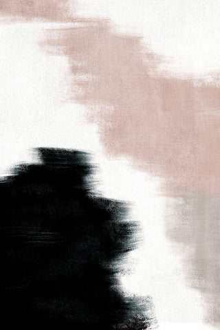 Abstract Neutral II White Modern Wood Framed Art Print with Double Matting by JJ Design