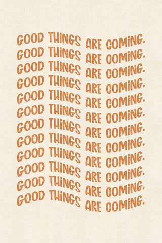 Good Things are Coming Black Ornate Wood Framed Art Print with Double Matting by JJ Design