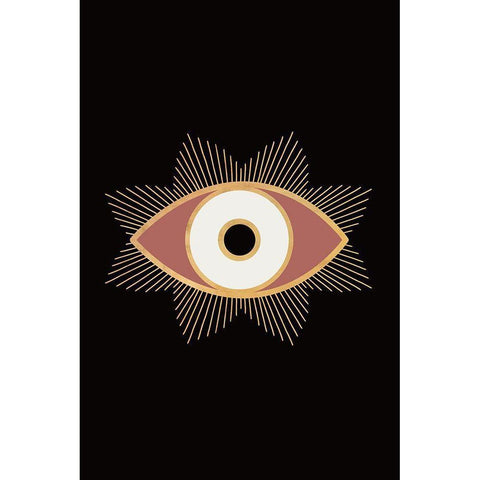 Eye White Modern Wood Framed Art Print by JJ Design