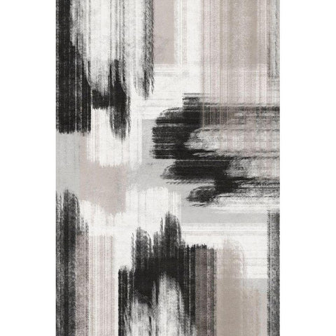 BW Abstract White Modern Wood Framed Art Print by JJ Design