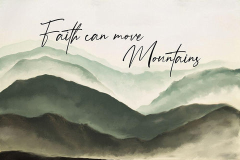 Move Mountains Black Ornate Wood Framed Art Print with Double Matting by JJ Design