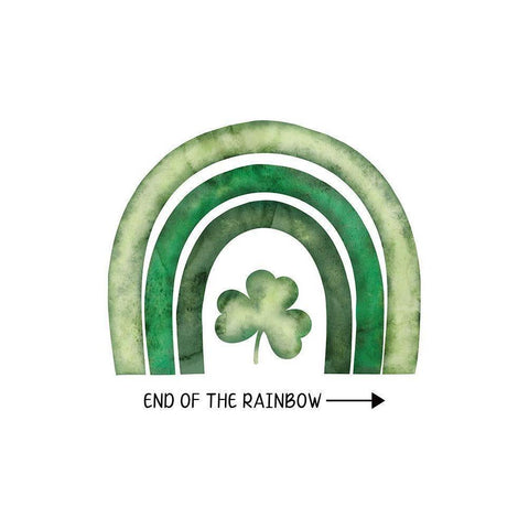 End of the Rainbow Black Modern Wood Framed Art Print with Double Matting by JJ Design