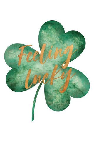 Feeling Lucky Black Ornate Wood Framed Art Print with Double Matting by JJ Design