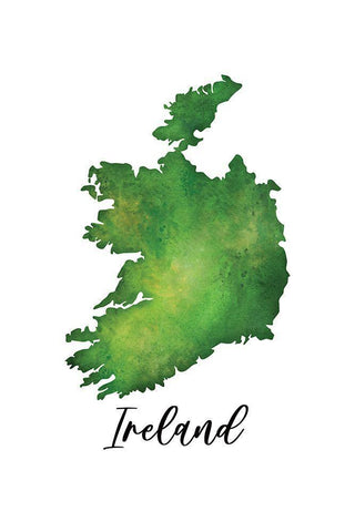 Ireland White Modern Wood Framed Art Print with Double Matting by JJ Design