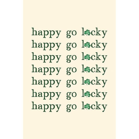 Happy Go Lucky Gold Ornate Wood Framed Art Print with Double Matting by JJ Design