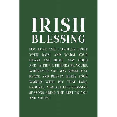 Irish Blessing White Modern Wood Framed Art Print by JJ Design