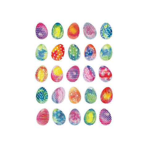 Easter Eggs White Modern Wood Framed Art Print by JJ Design