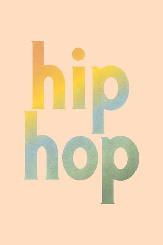 Hip Hop White Modern Wood Framed Art Print with Double Matting by JJ Design