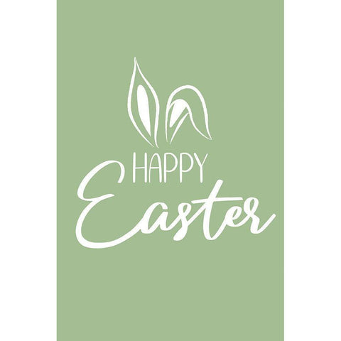 Happy Easter Black Modern Wood Framed Art Print with Double Matting by JJ Design