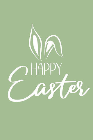 Happy Easter Black Ornate Wood Framed Art Print with Double Matting by JJ Design