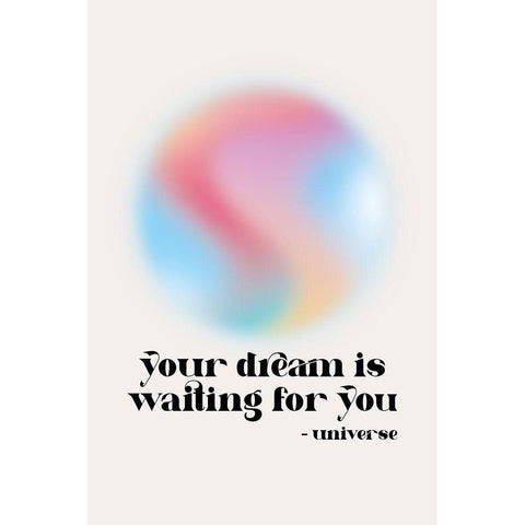 Your Dream is Waiting Black Modern Wood Framed Art Print with Double Matting by JJ Design