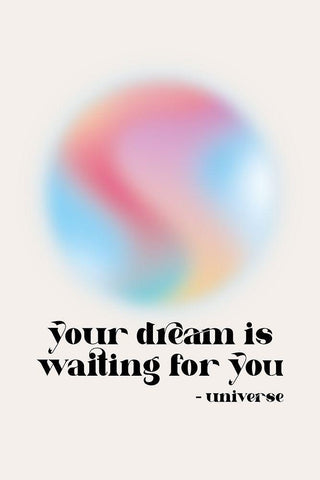 Your Dream is Waiting White Modern Wood Framed Art Print with Double Matting by JJ Design