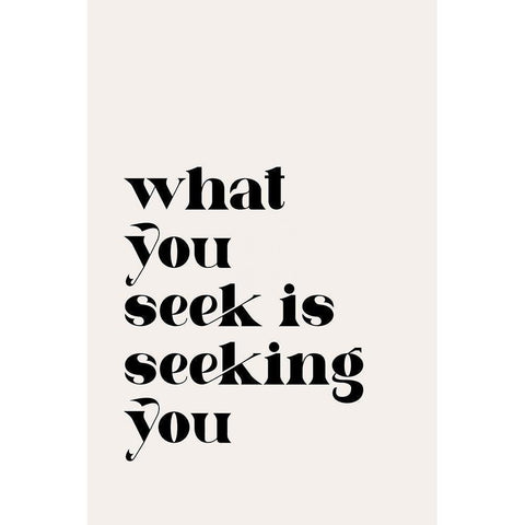 What You Seek Black Modern Wood Framed Art Print with Double Matting by JJ Design