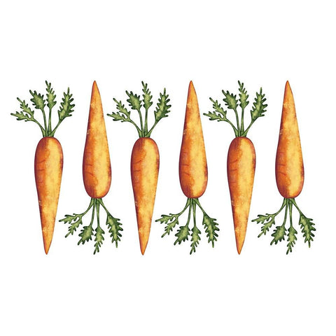 Carrots Black Modern Wood Framed Art Print by JJ Design