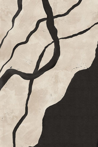 Scribbles II White Modern Wood Framed Art Print with Double Matting by JJ Design