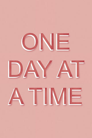 One Day at a Time Black Ornate Wood Framed Art Print with Double Matting by JJ Design