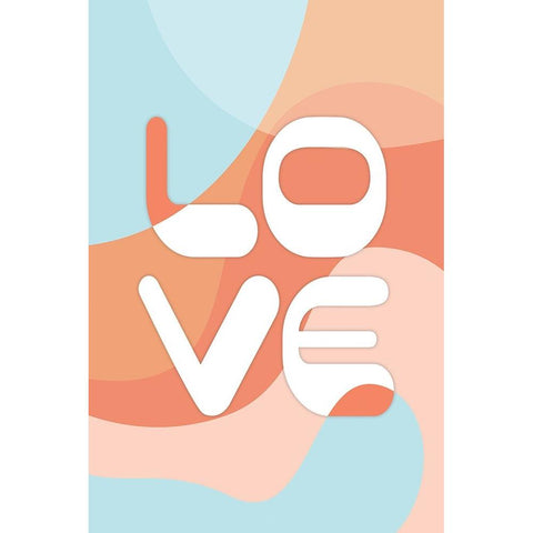 Love Black Modern Wood Framed Art Print by JJ Design