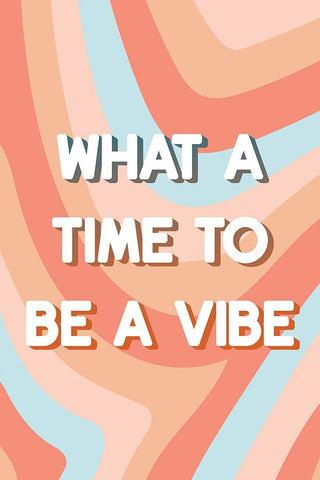Be a Vibe White Modern Wood Framed Art Print with Double Matting by JJ Design