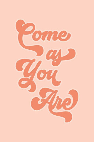 Come as You Are White Modern Wood Framed Art Print with Double Matting by JJ Design