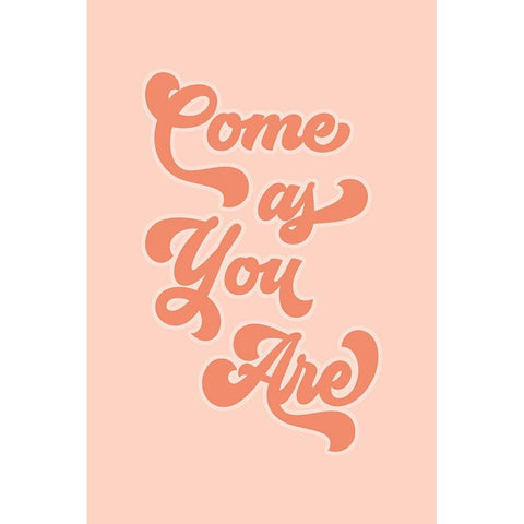 Come as You Are Black Modern Wood Framed Art Print by JJ Design