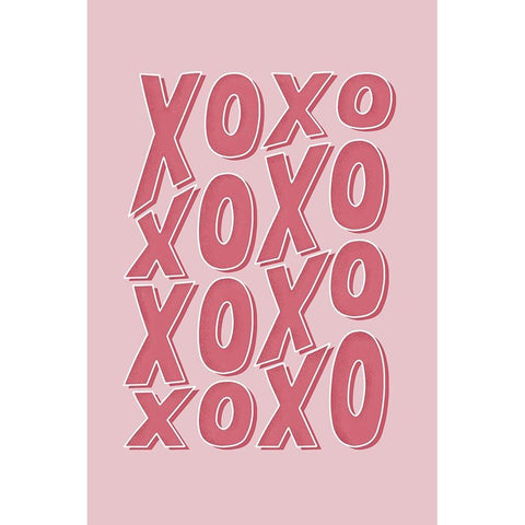XOXO White Modern Wood Framed Art Print by JJ Design