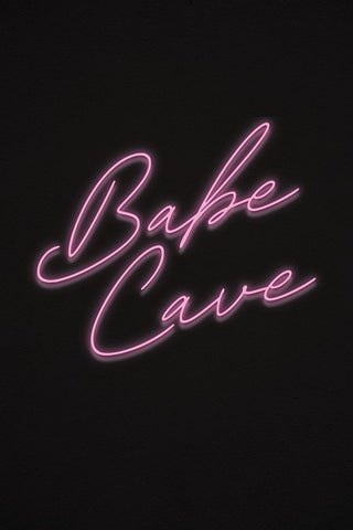 Babe Cave Black Ornate Wood Framed Art Print with Double Matting by JJ Design