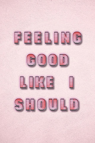 Feeling Good Black Ornate Wood Framed Art Print with Double Matting by JJ Design