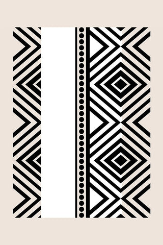 Mud Cloth II Black Modern Wood Framed Art Print by JJ Design