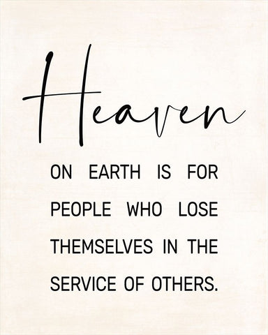 Heaven on Earth Black Modern Wood Framed Art Print by JJ Design