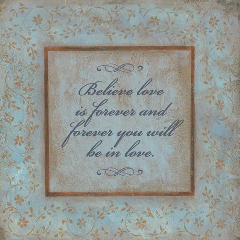 Love Is Forever Black Modern Wood Framed Art Print with Double Matting by Moulton, Jo