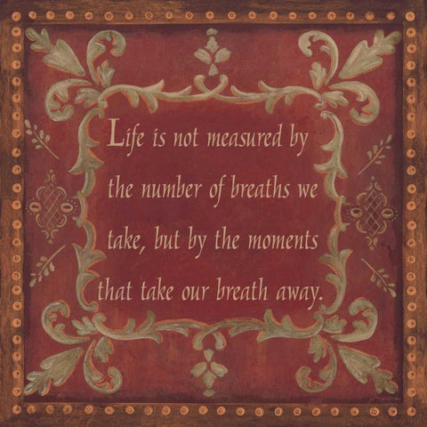 Life is Not Measured Black Modern Wood Framed Art Print by Moulton, Jo