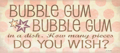 Bubble Gum White Modern Wood Framed Art Print with Double Matting by Moulton, Jo