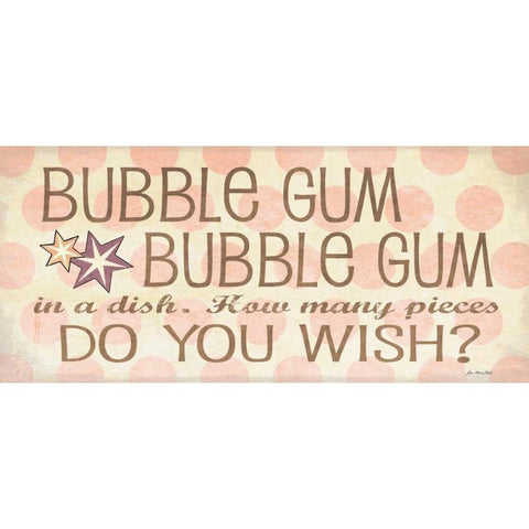 Bubble Gum Black Modern Wood Framed Art Print with Double Matting by Moulton, Jo