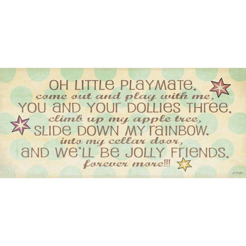 Little Playmate Gold Ornate Wood Framed Art Print with Double Matting by Moulton, Jo