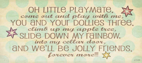 Little Playmate Black Ornate Wood Framed Art Print with Double Matting by Moulton, Jo