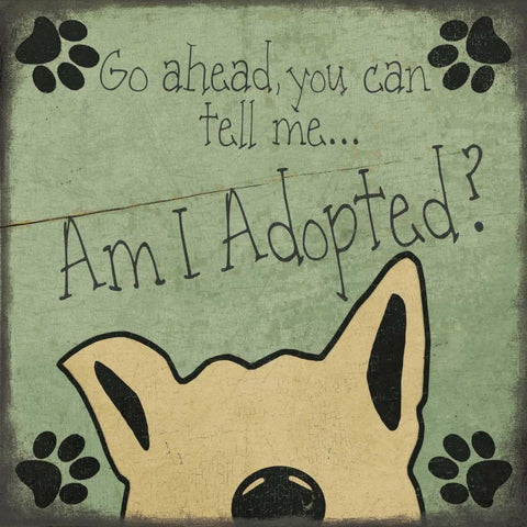 Am I Adopted Gold Ornate Wood Framed Art Print with Double Matting by Moulton, Jo