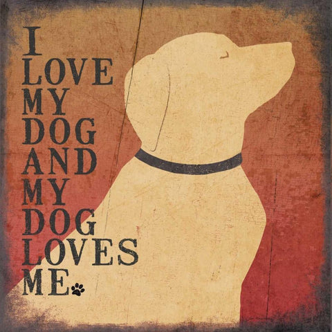 Dog Love Black Ornate Wood Framed Art Print with Double Matting by Moulton, Jo