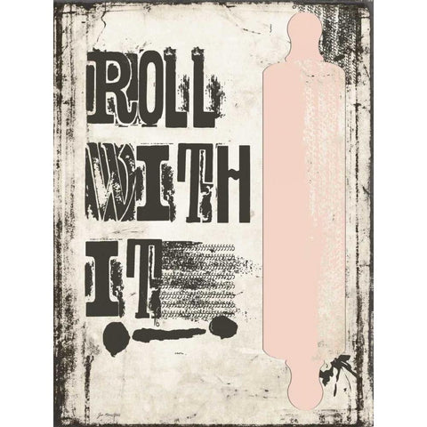 Roll With It White Modern Wood Framed Art Print by Moulton, Jo