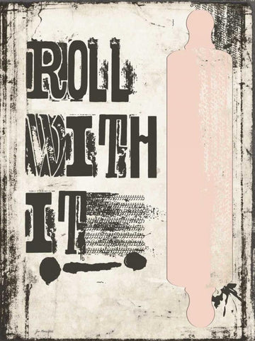Roll With It White Modern Wood Framed Art Print with Double Matting by Moulton, Jo