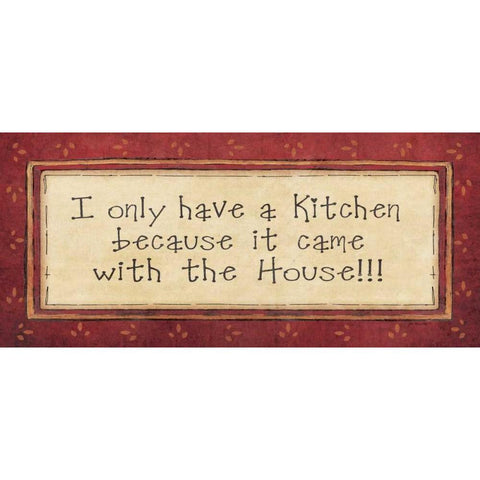 My Kitchen Gold Ornate Wood Framed Art Print with Double Matting by Moulton, Jo