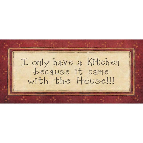 My Kitchen White Modern Wood Framed Art Print by Moulton, Jo