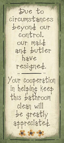 Bathroom Clean Black Ornate Wood Framed Art Print with Double Matting by Moulton, Jo