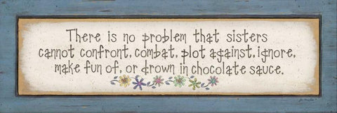 Sisters White Modern Wood Framed Art Print with Double Matting by Moulton, Jo