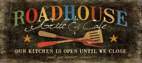 Roadhouse White Modern Wood Framed Art Print with Double Matting by Moulton, Jo