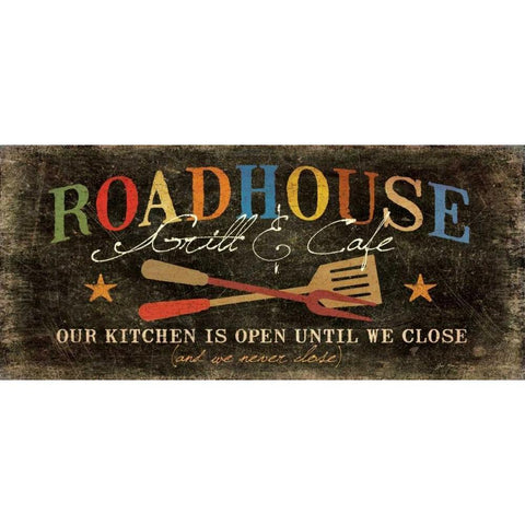 Roadhouse Gold Ornate Wood Framed Art Print with Double Matting by Moulton, Jo