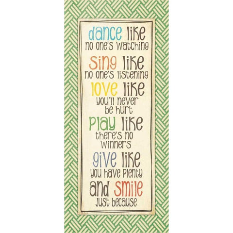 Smile Just Because Black Modern Wood Framed Art Print by Moulton, Jo