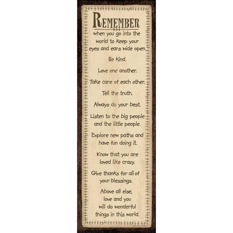 Remember Gold Ornate Wood Framed Art Print with Double Matting by Moulton, Jo